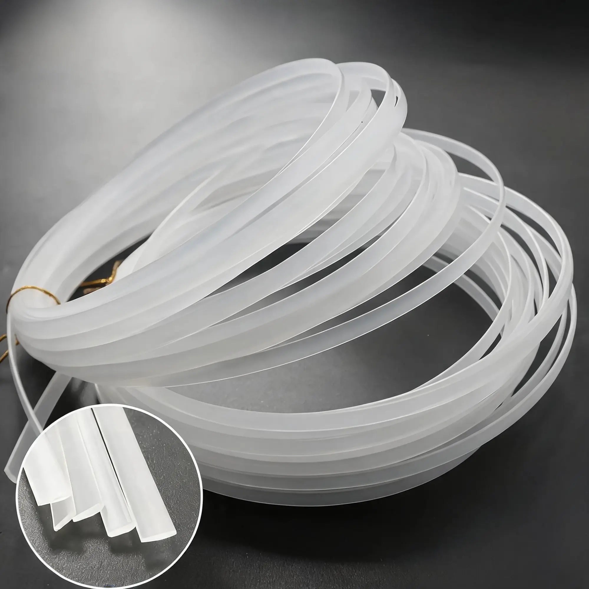 5mm transparent bag reinforcement strip for DIY woven bags and handmade crafts.