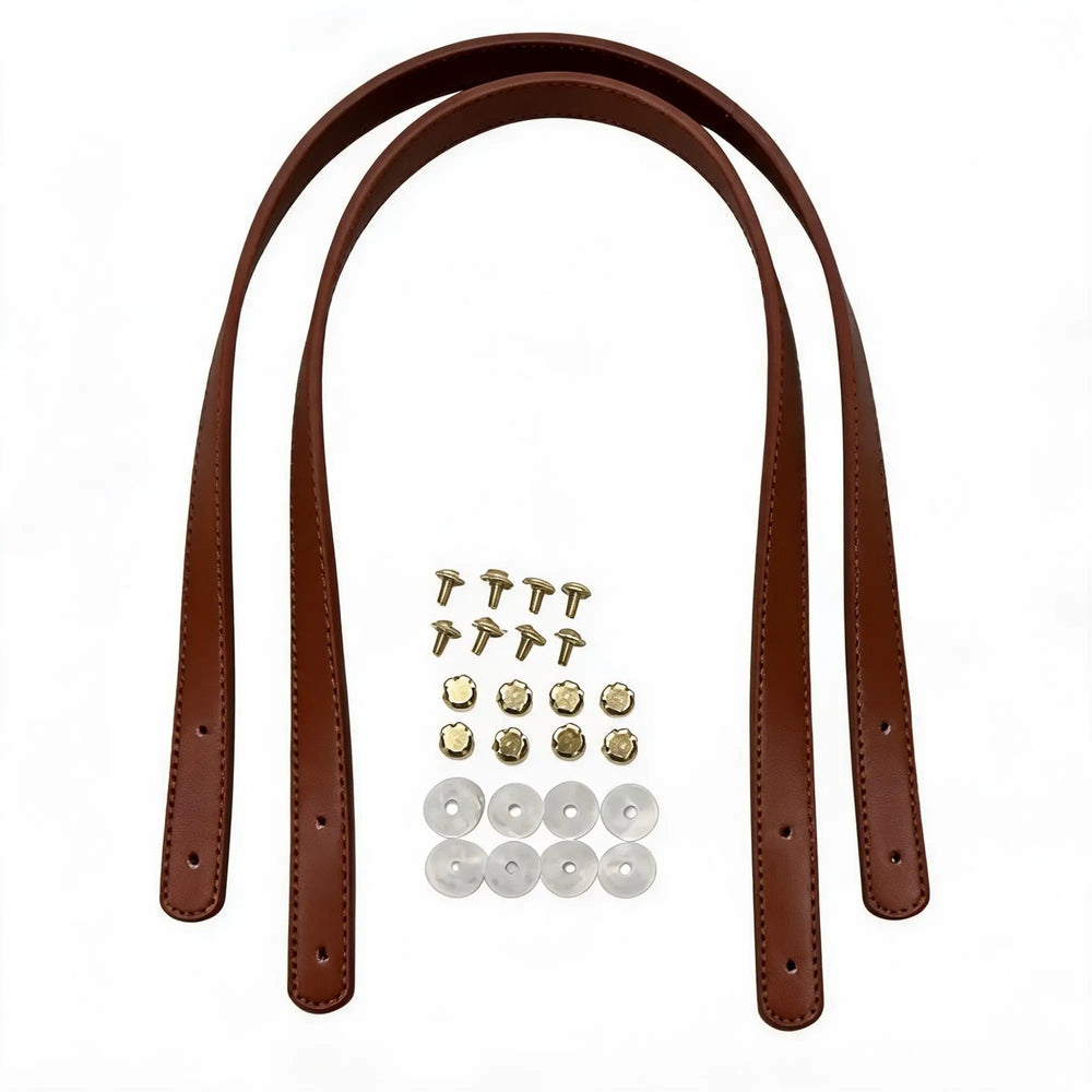  62cm PU Bag Strap Coffee Brown