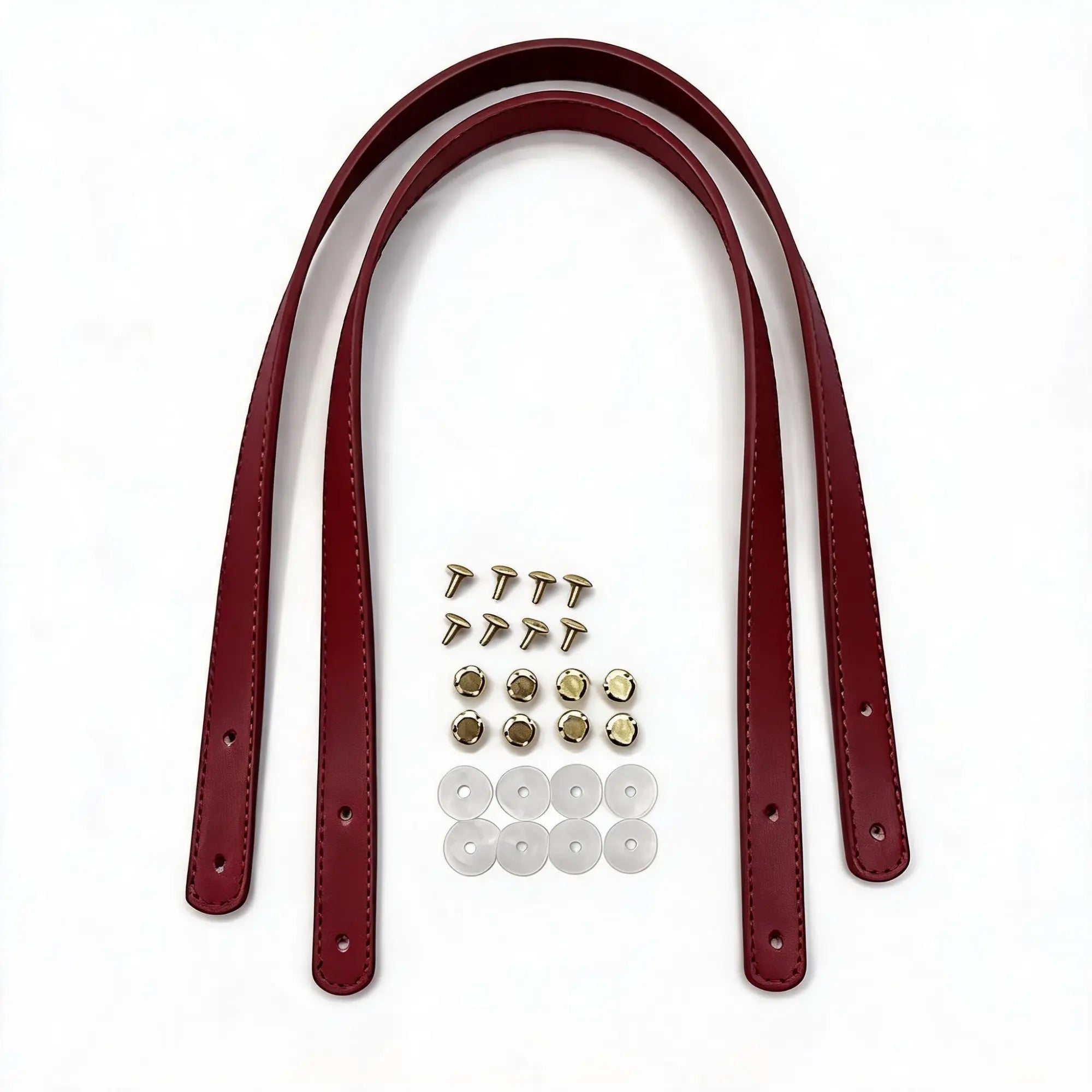 62cm PU Bag Strap Wine Red