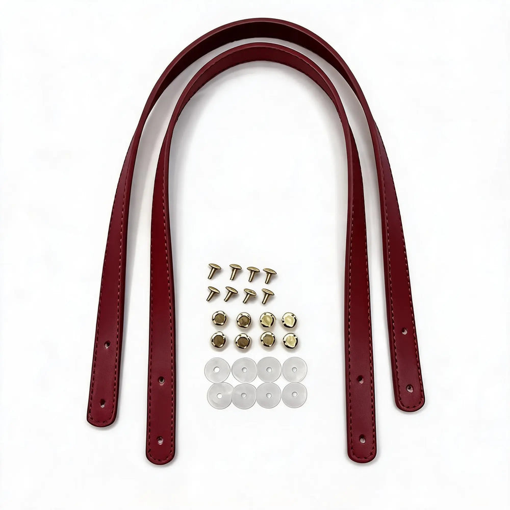 62cm PU Bag Strap Wine Red