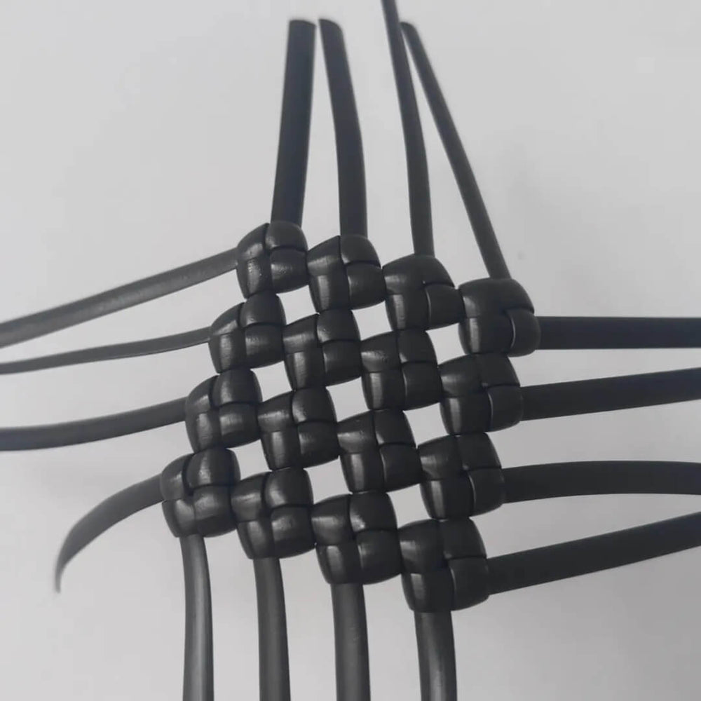 Bright black 5mm PE rattan