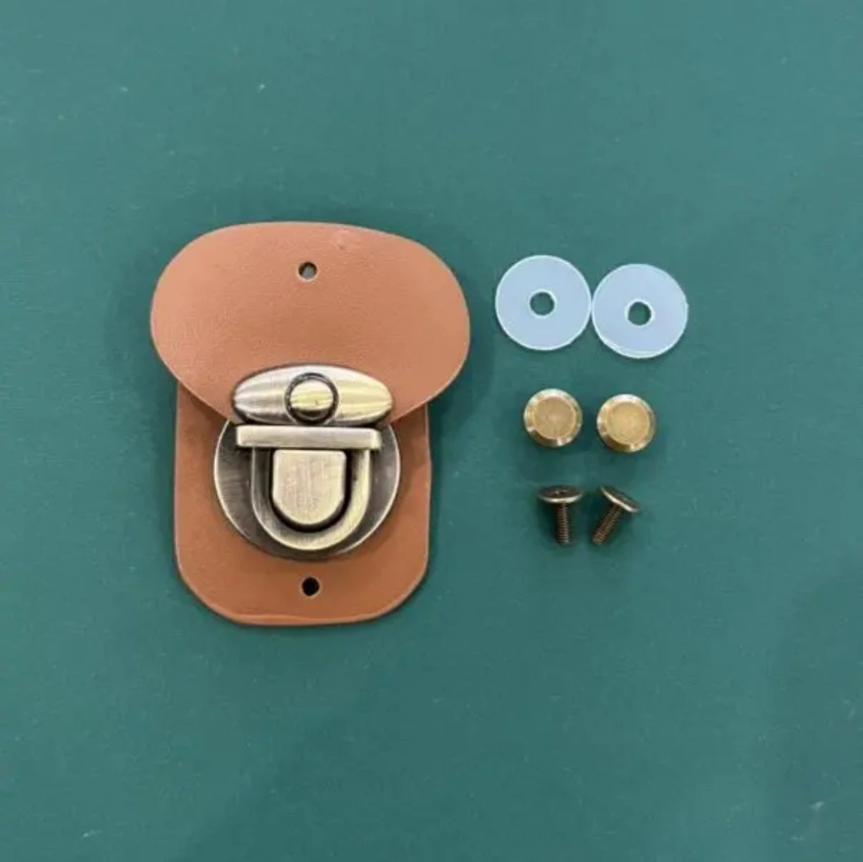 Brown leather lock