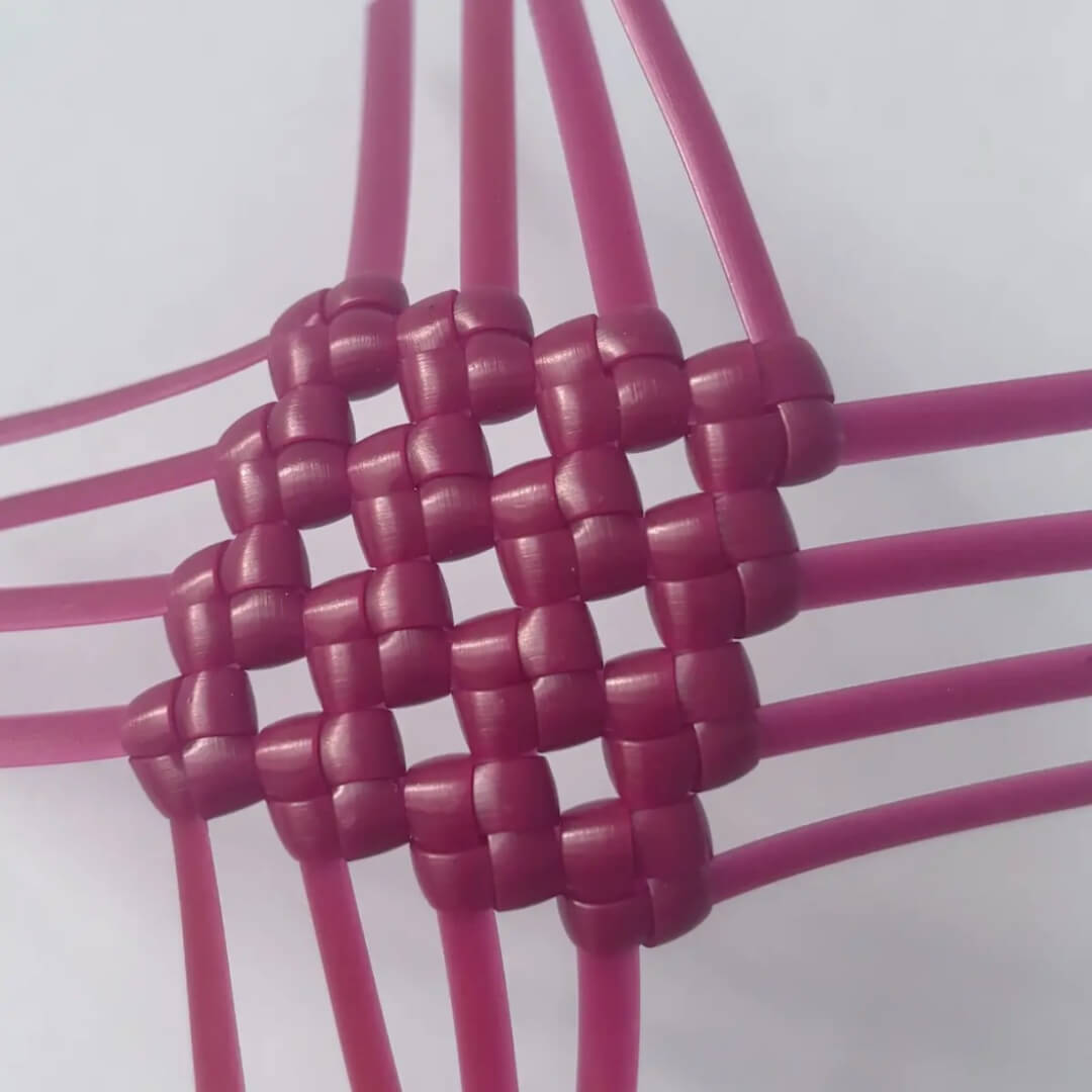 Cherry Red 5mm PE rattan