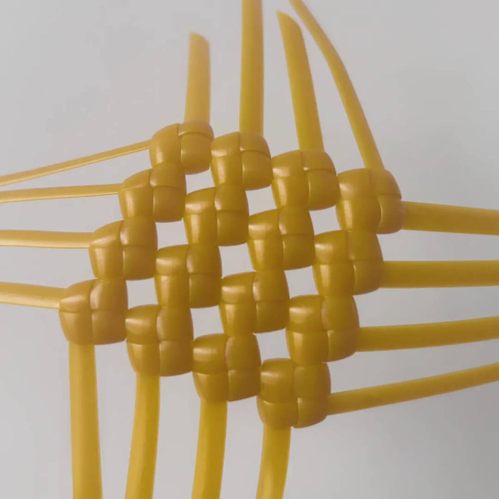 Creamy yellow 5mm PE rattan