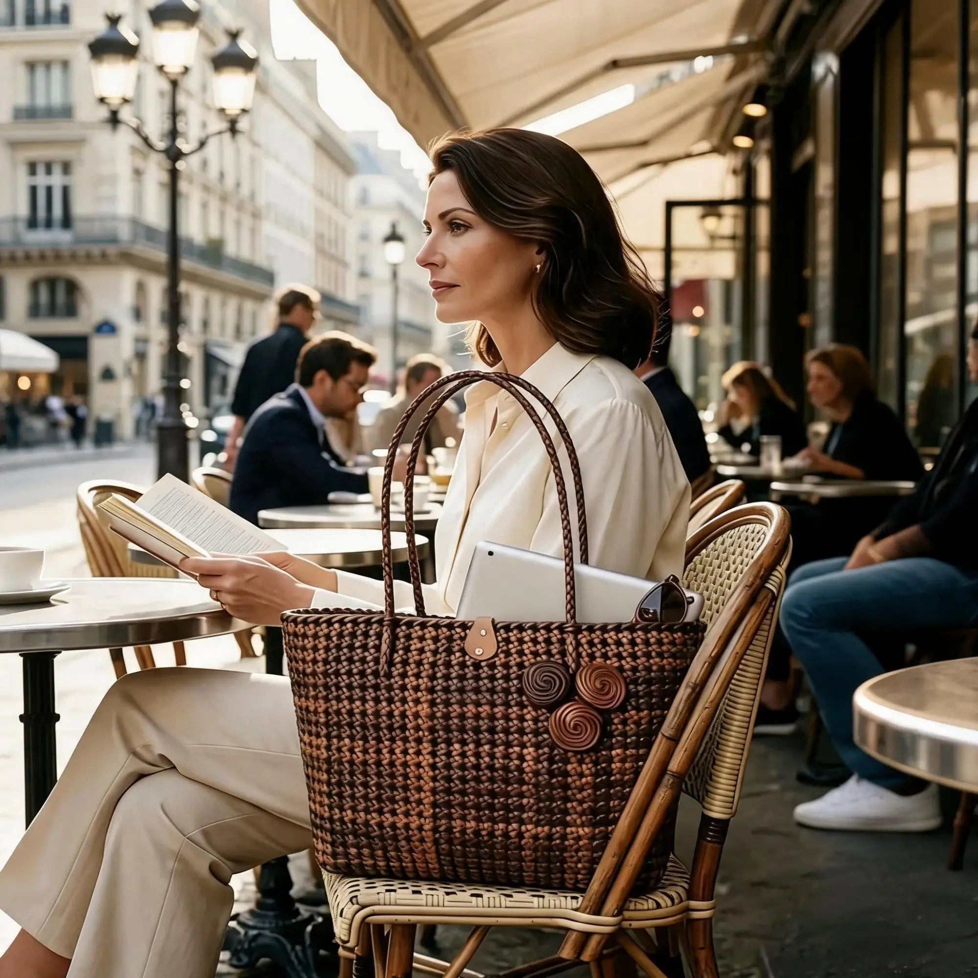 PE Rattan Tote Bag – Outdoor Display