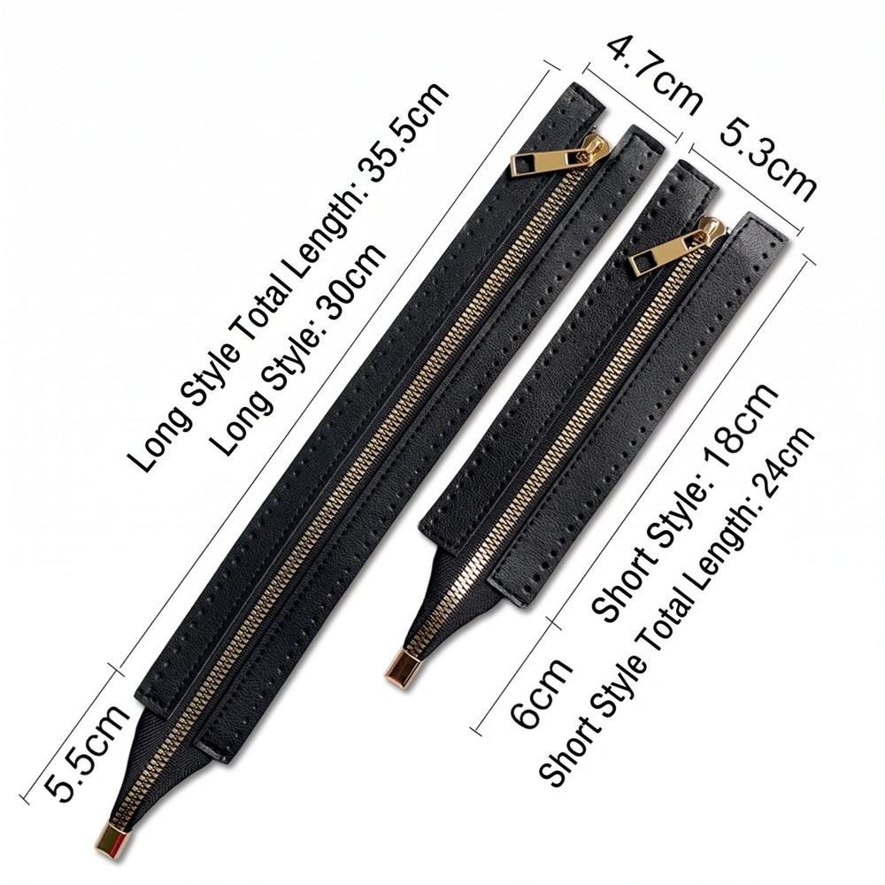 black diy bag zipper