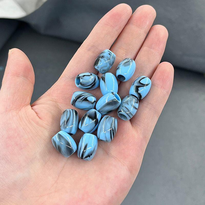 Blue Ink-Colored Acrylic Beads