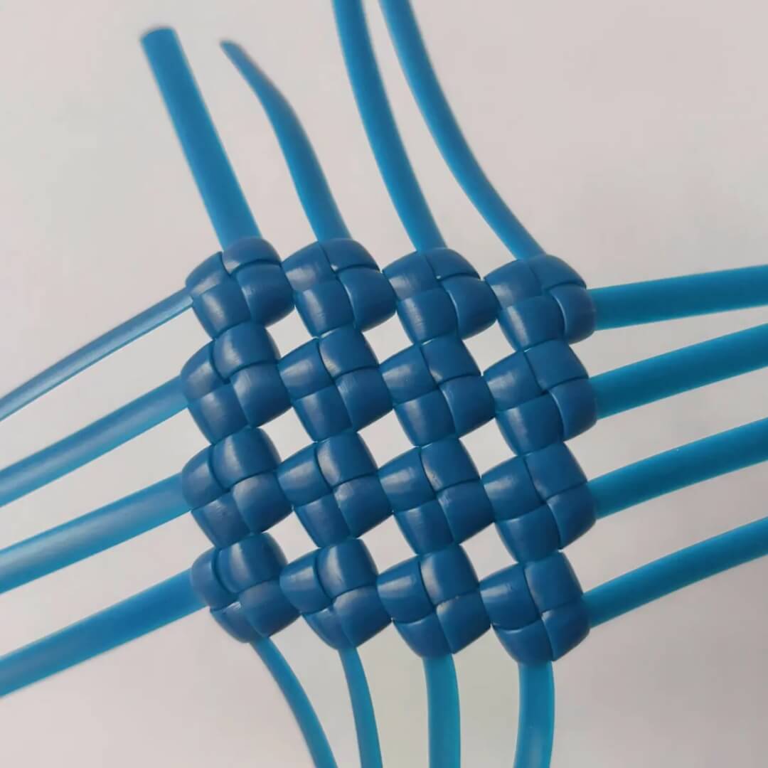 blue 5mm PE rattan