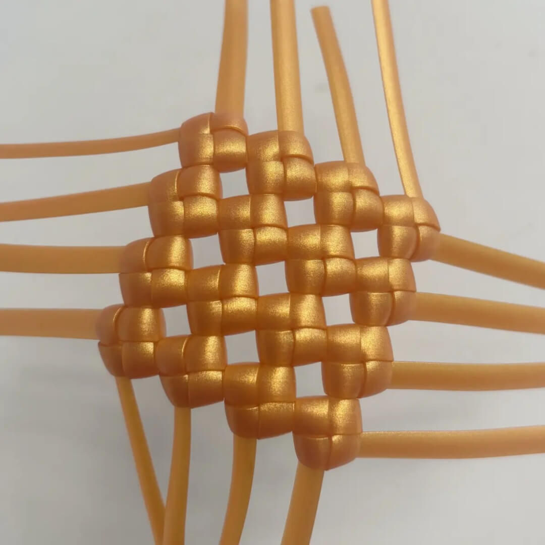 bright gold 5mm PE rattan