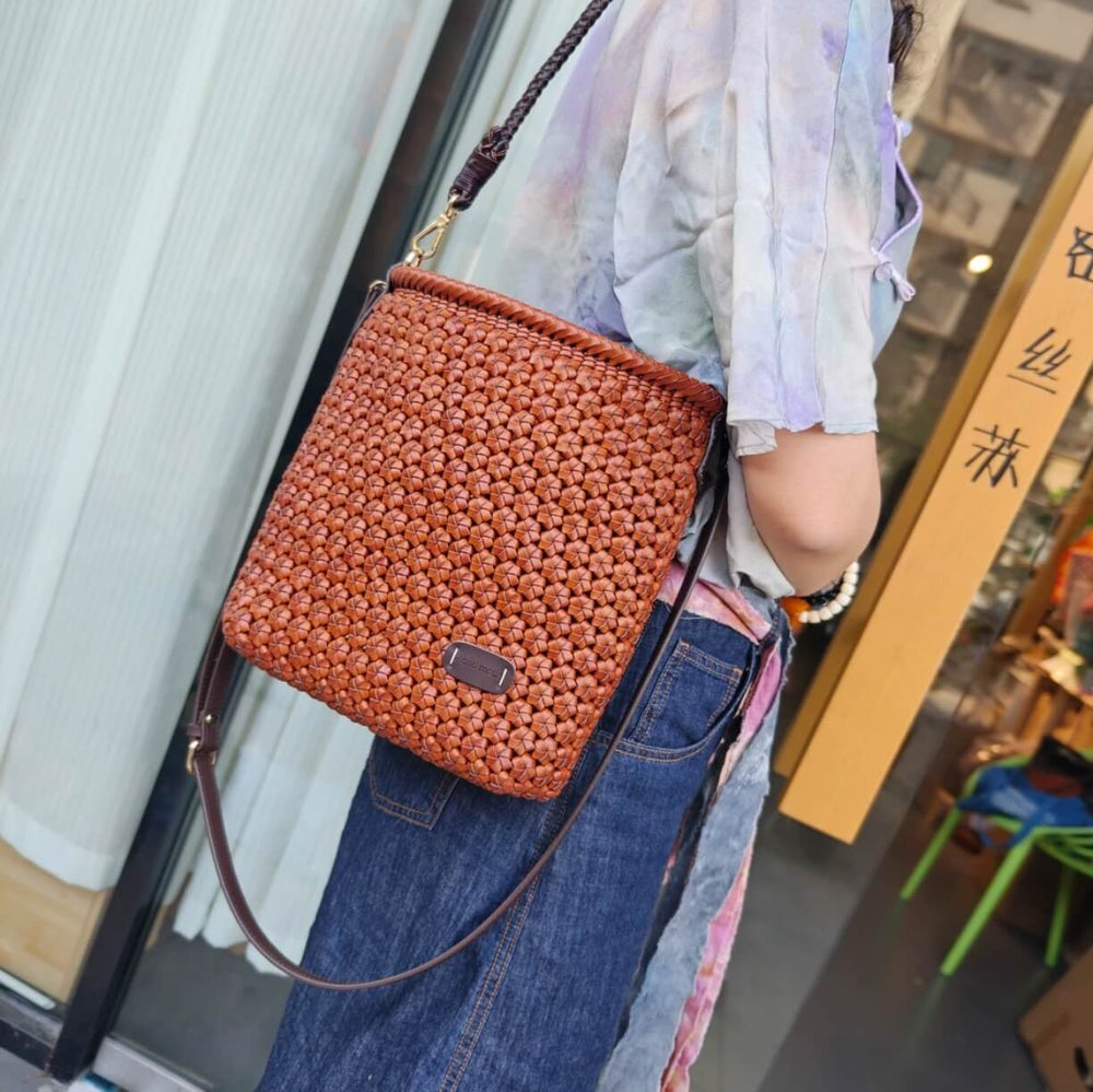 DIY Cowhide Woven Bag