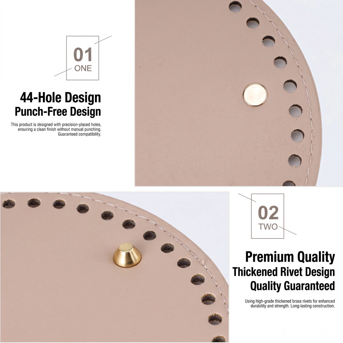 Details of the round bag base