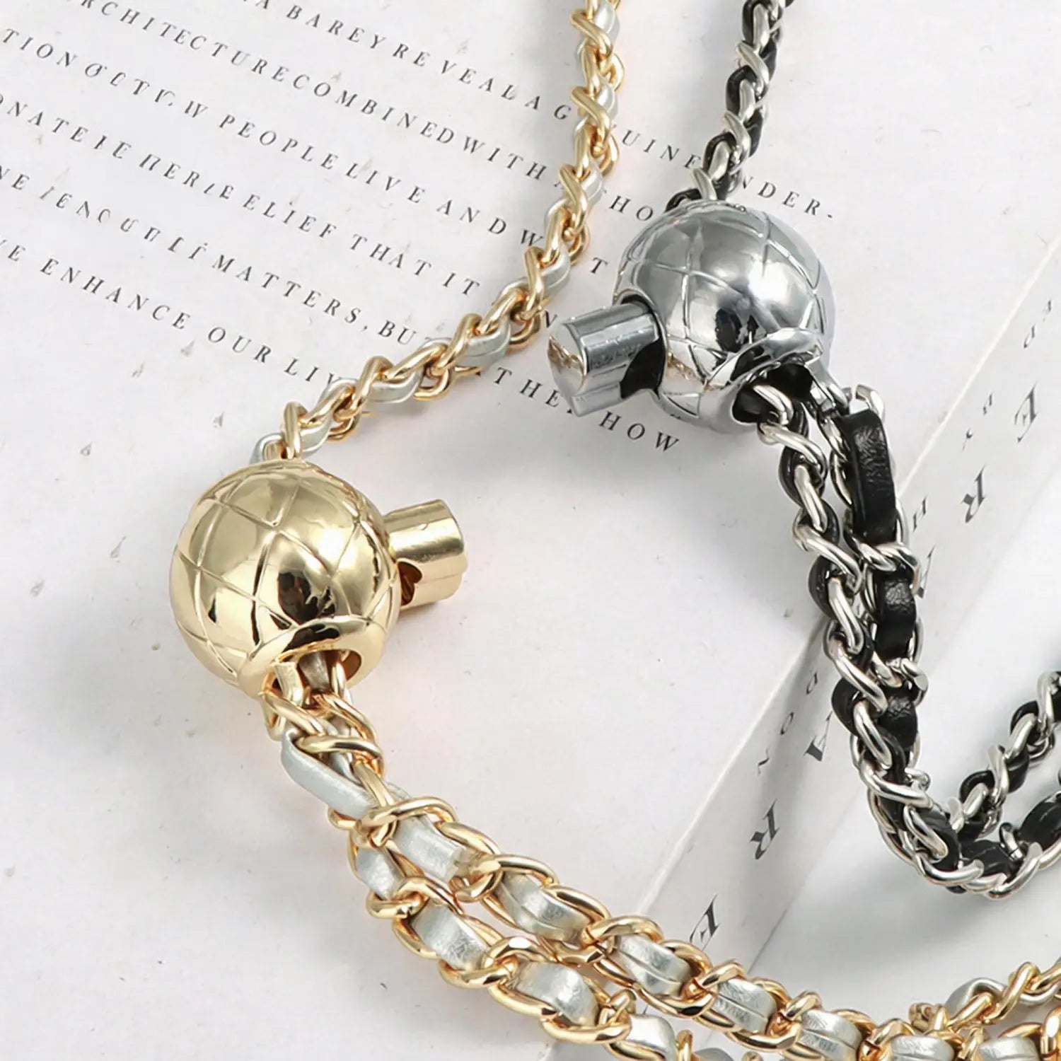 gold ball bag strap