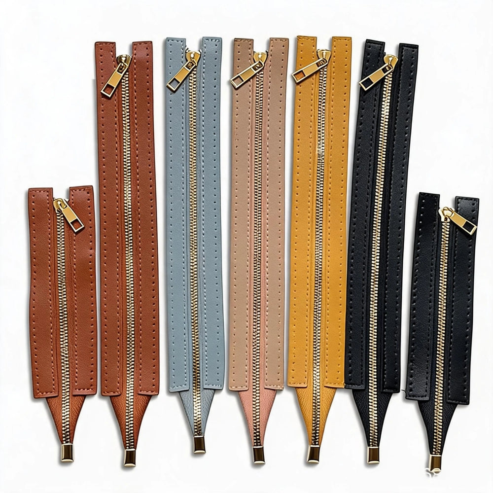 Leather Zipper for DIY Bag Making