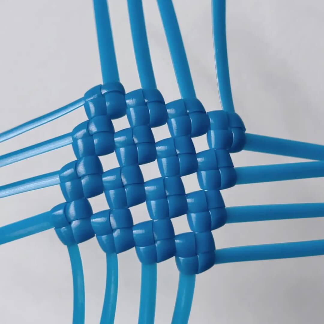 light blue 5mm PE rattan