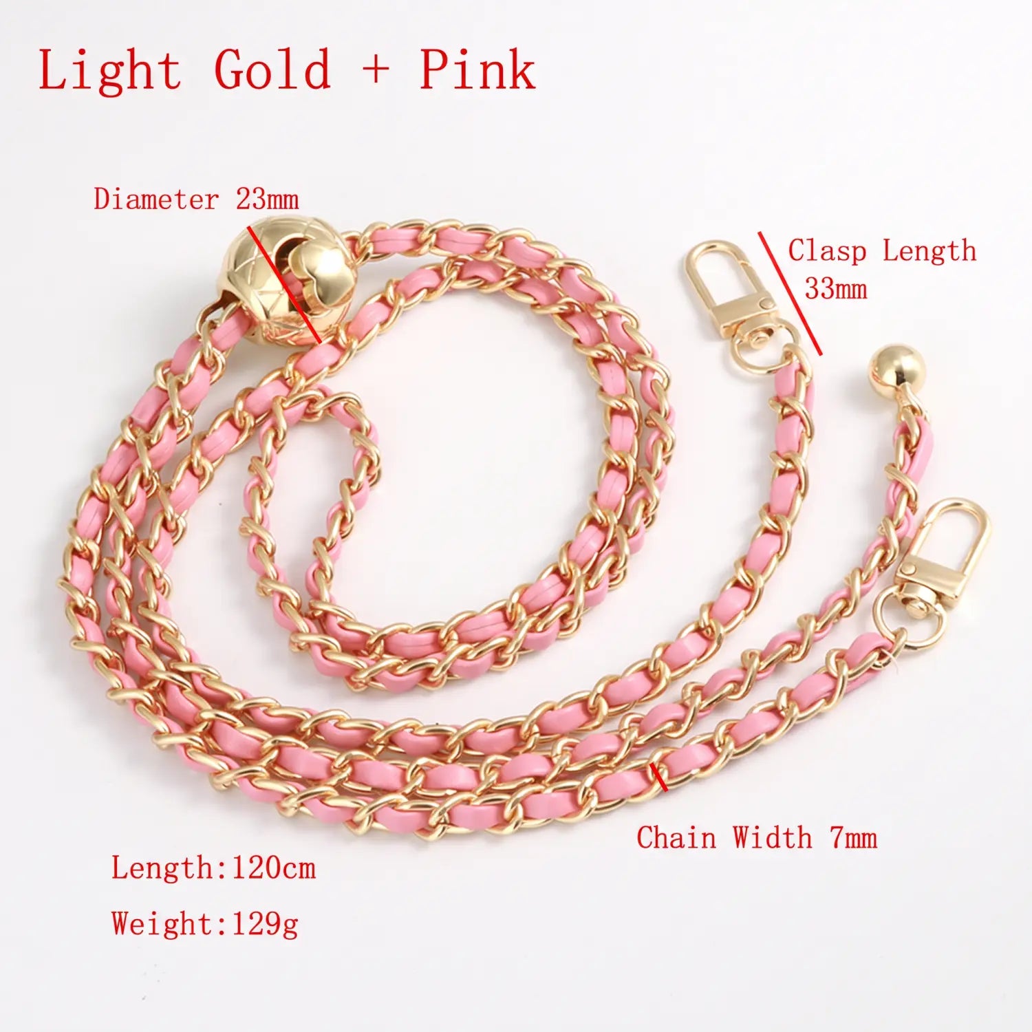 pink adjustable purse strap