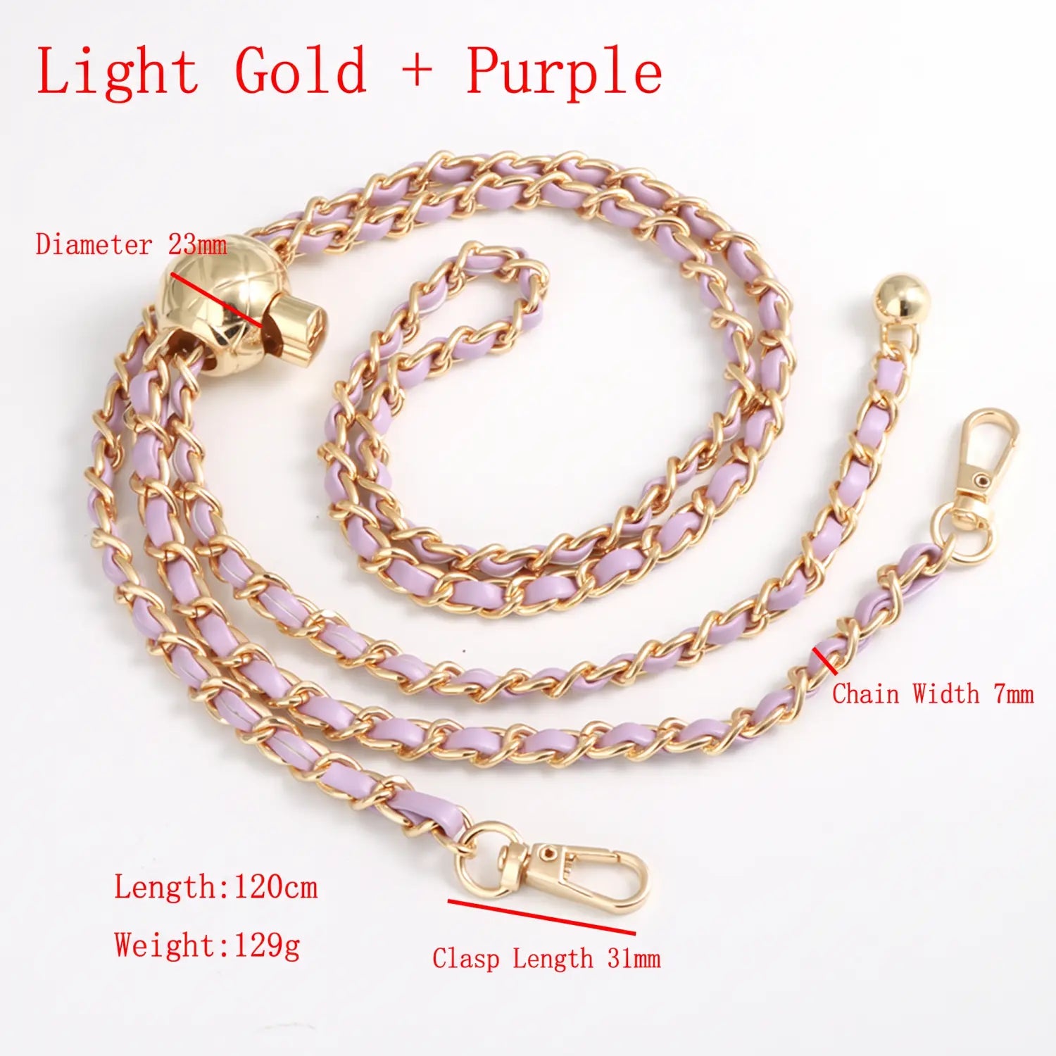 purple adjustable purse strap