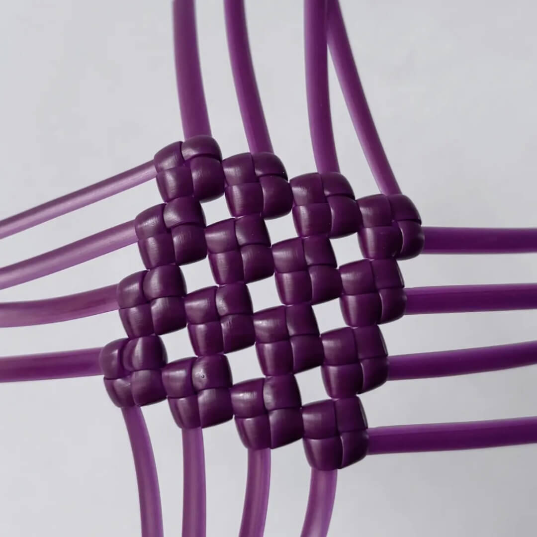 purple gold 5mm PE rattan