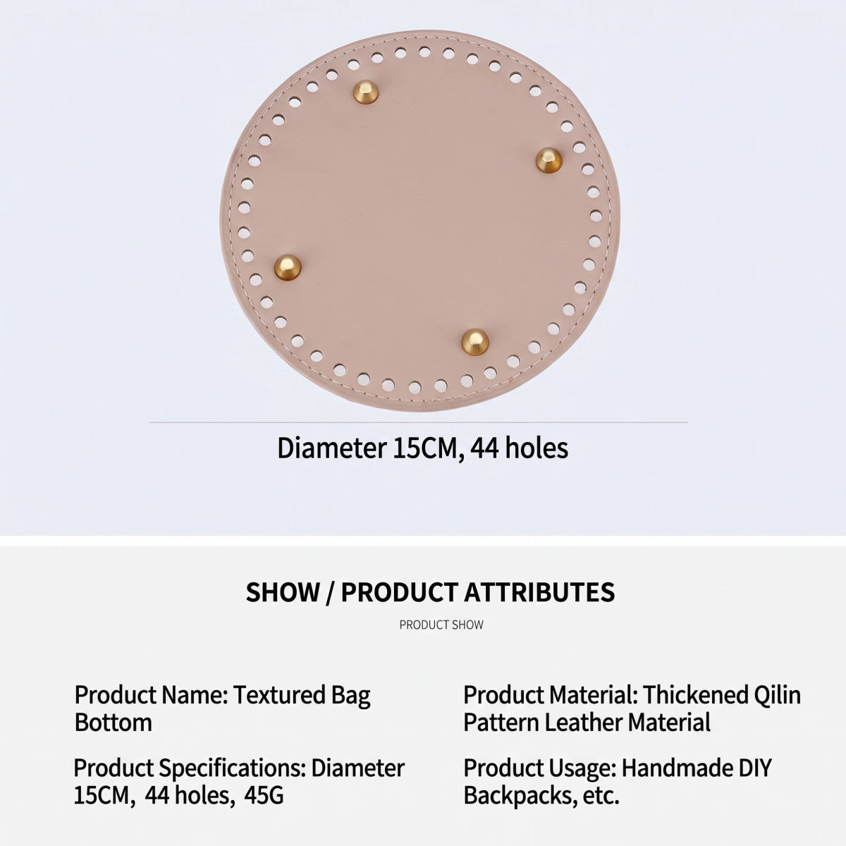 Round Bag Base Size