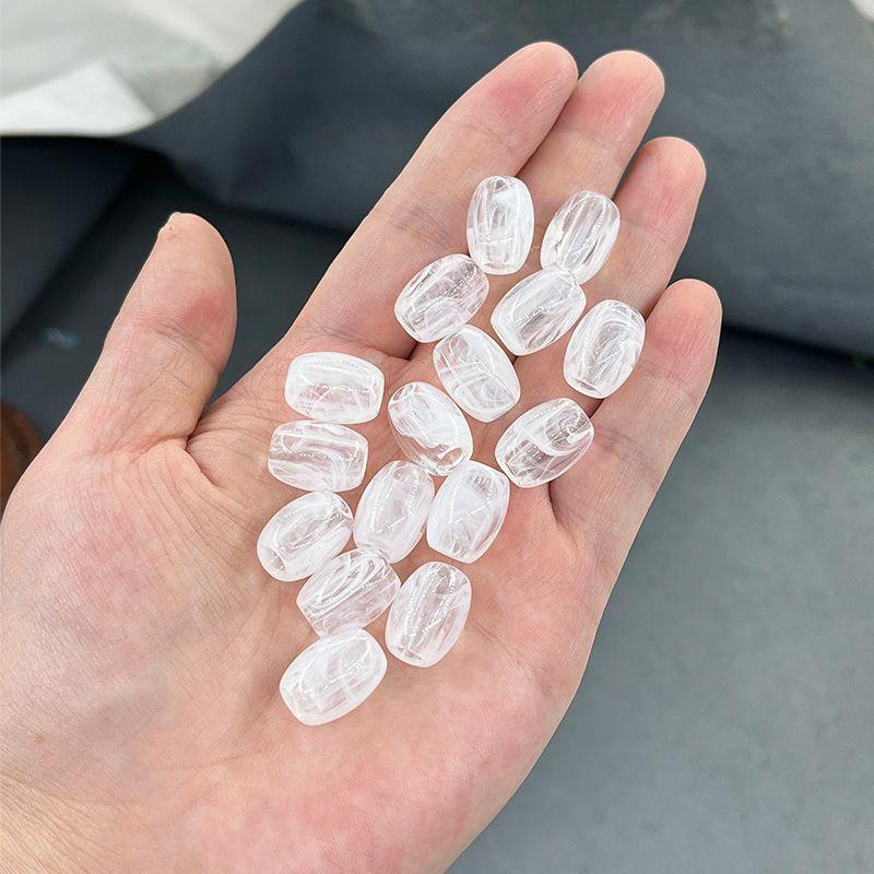 White Acrylic Beads
