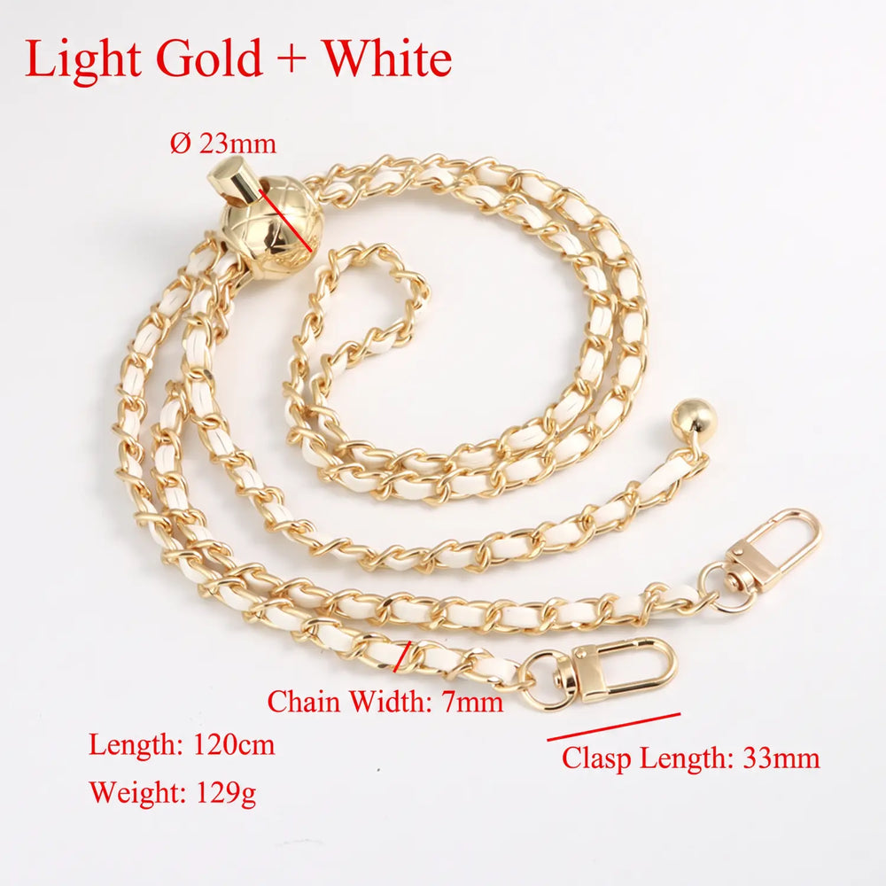 white adjustable purse strap