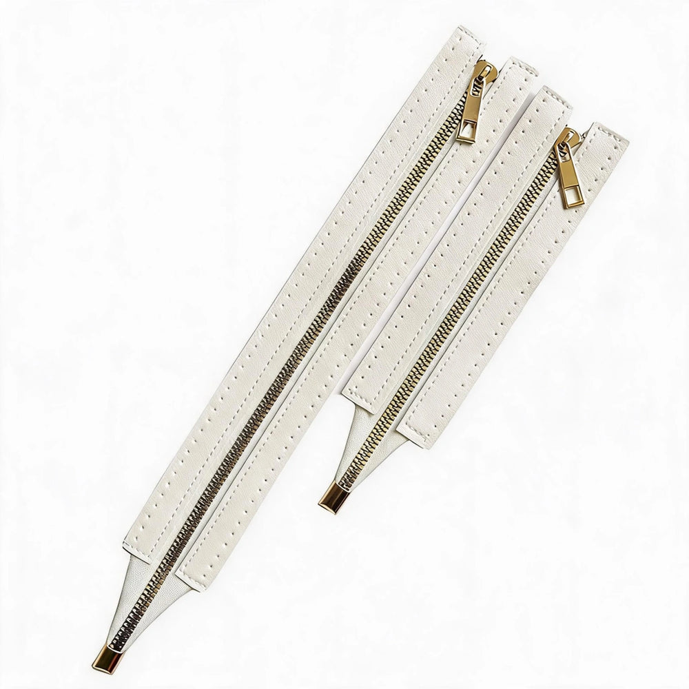 white diy bag zipper